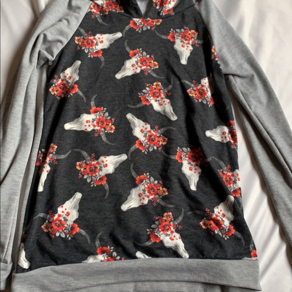 Cow skull sweatshirt